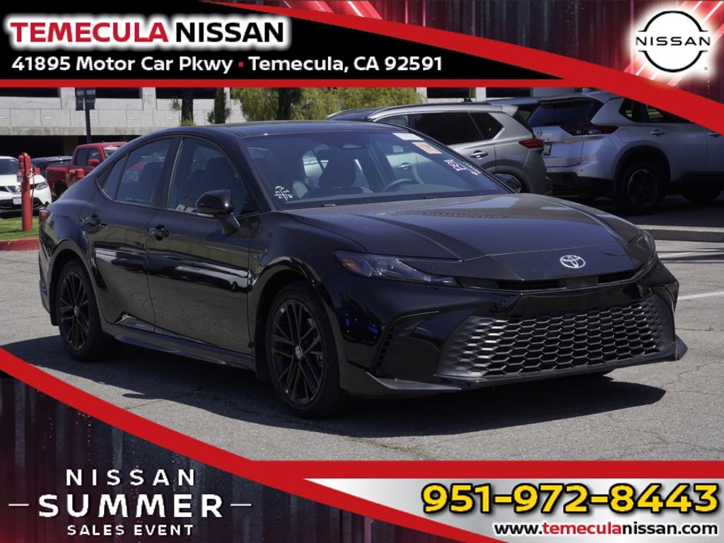 Midnight Black Metallic 2025 Toyota Camry Sedan Front-Wheel Drive Continuously Variable Transmission