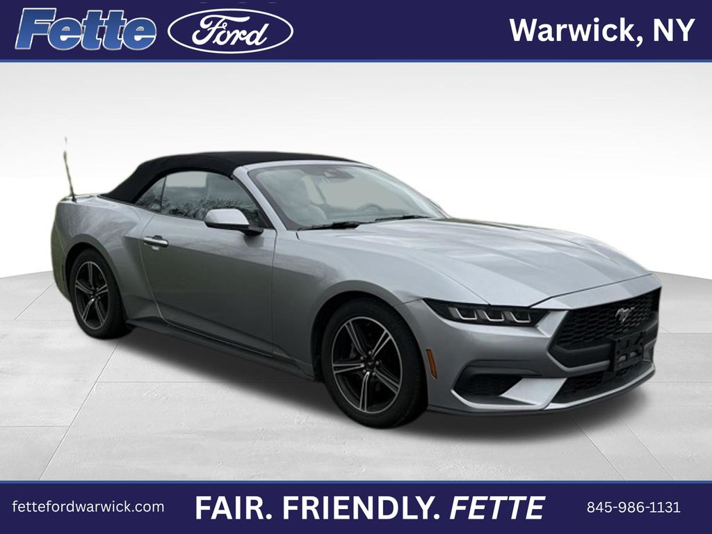 Silver Metallic 2024 Ford Mustang EcoBoost Premium Convertible RWD Convertible Rear-Wheel Drive Automatic