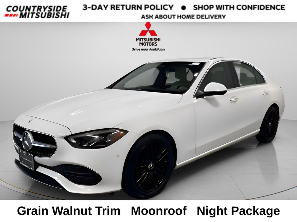 White 2025 Mercedes-Benz C-Class Sedan All-Wheel Drive 9-Speed Automatic