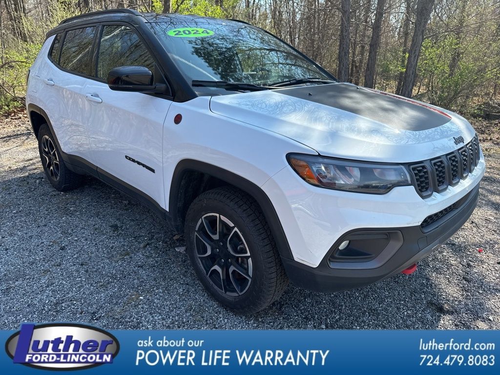 Bright White Clearcoat 2024 Jeep Compass Trailhawk 4WD SUV / Crossover Four-Wheel Drive 8-Speed Automatic