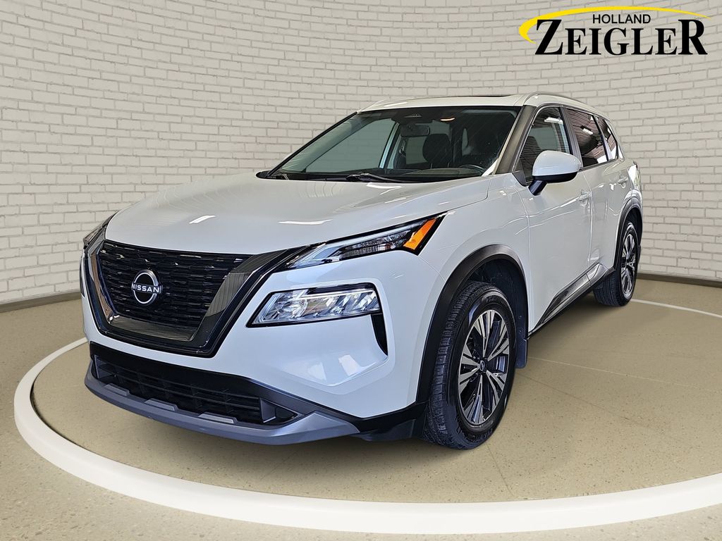 Pearl White Tricoat 2023 Nissan Rogue SUV / Crossover All-Wheel Drive Continuously Variable Transmission