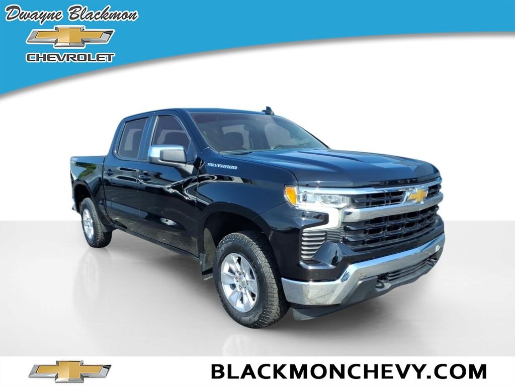 Black 2023 Chevrolet Silverado 1500 Pickup Truck Four-Wheel Drive Automatic