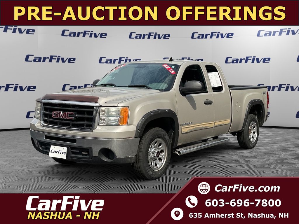 Gray 2009 GMC Sierra 1500 Work Truck Ext. Cab SB 4WD Pickup Truck Four-Wheel Drive 4-Speed Automatic Overdrive