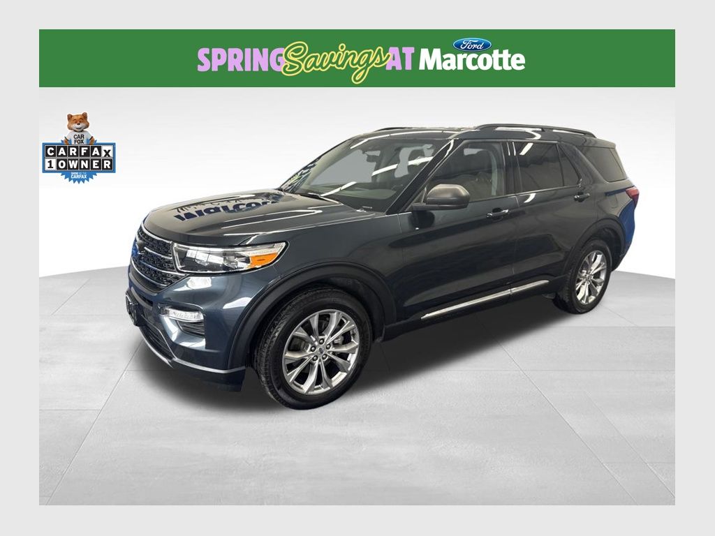 Stone Blue Metallic 2023 Ford Explorer XLT AWD SUV / Crossover All-Wheel Drive Automatic