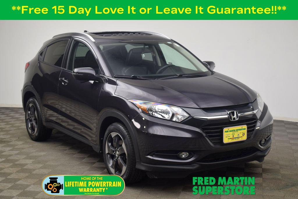 Crystal Black Pearl 2018 Honda HR-V EX-L AWD with Navigation SUV / Crossover All-Wheel Drive Continuously Variable Transmission