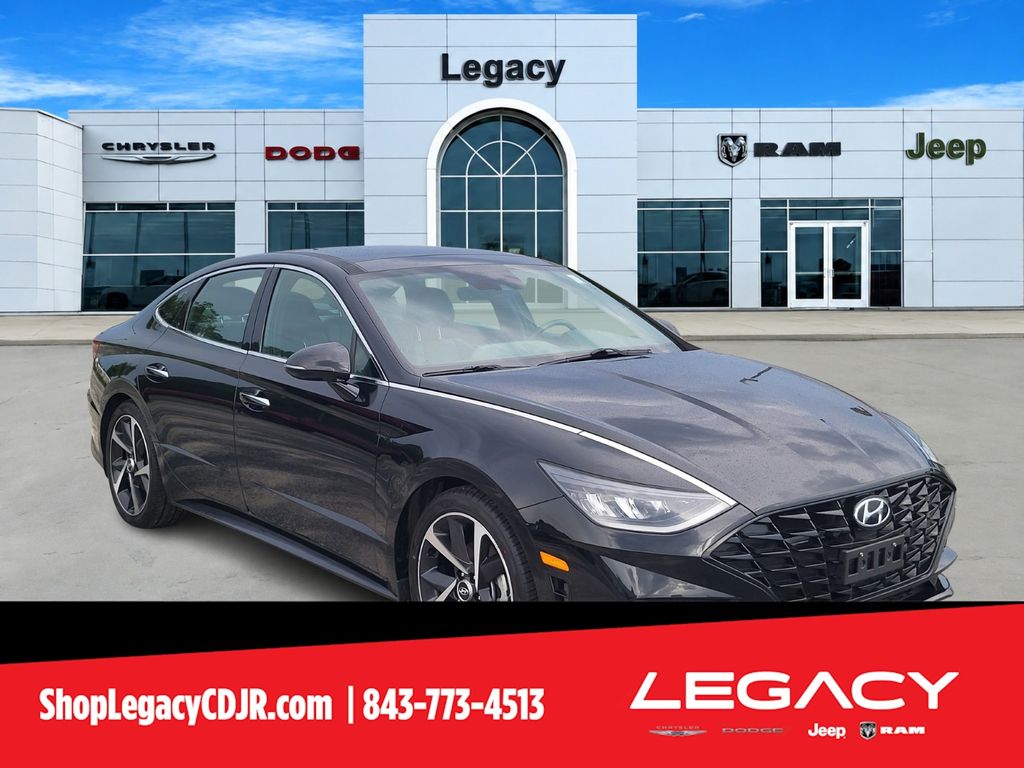 Phantom Black 2021 Hyundai Sonata Sedan Front-Wheel Drive 8-Speed Automatic Overdrive