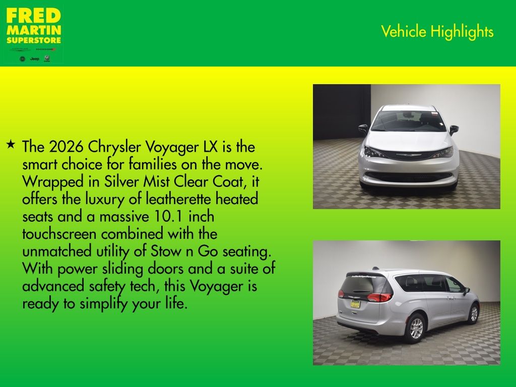new 2026 Chrysler Voyager car, priced at $38,491