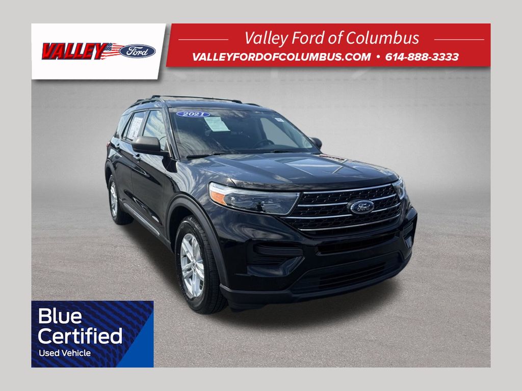 Black Metallic 2021 Ford Explorer SUV / Crossover Rear-Wheel Drive Automatic
