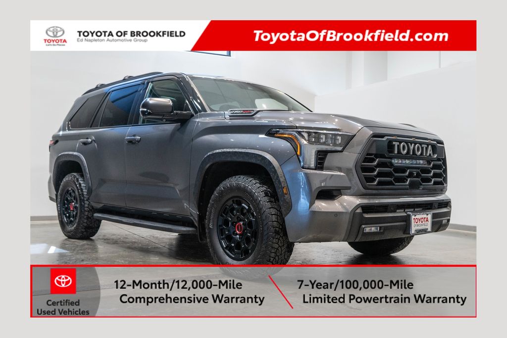 Magnetic Gray Metallic 2023 Toyota Sequoia TRD Pro 4WD SUV / Crossover Four-Wheel Drive Automatic