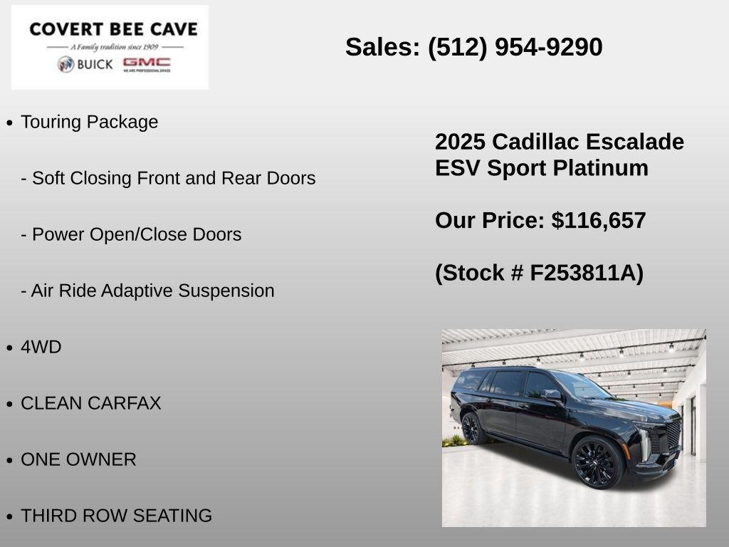 Used Car 2025 Cadillac Escalade Esv  Sport Platinum For Sale Under $120,000 In Austin, Texas