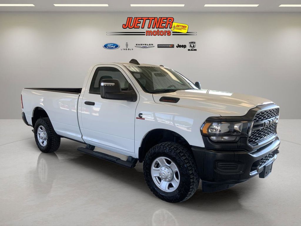 Bright White Clearcoat 2023 RAM 3500 Tradesman Regular Cab LB 4WD Pickup Truck Four-Wheel Drive Automatic