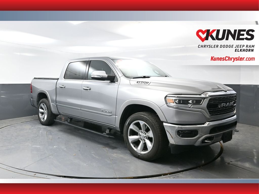 Billet Silver Metallic Clearcoat 2019 RAM 1500 Limited Crew Cab 4WD Pickup Truck Four-Wheel Drive 8-Speed Automatic