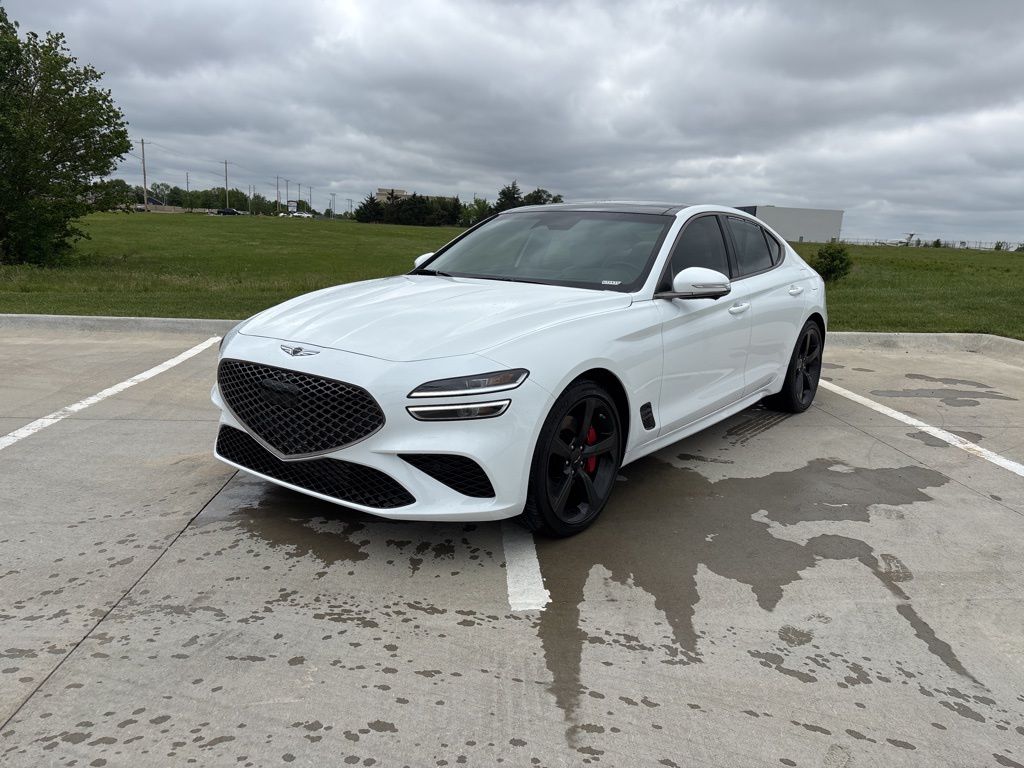 Alta White 2026 Genesis G70 3.3T Sport Prestige AWD Sedan All-Wheel Drive 8-Speed Automatic