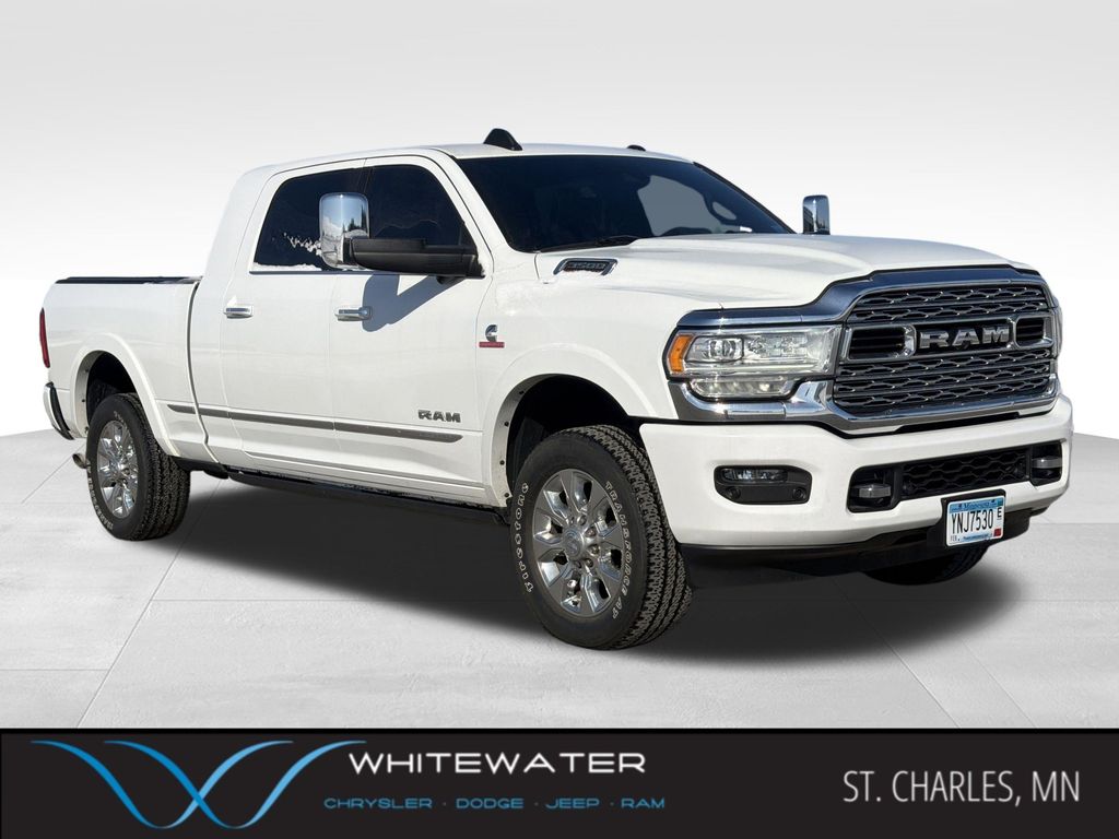 Bright White Clearcoat 2019 RAM 3500 Limited Mega Cab 4WD Pickup Truck Four-Wheel Drive 6-Speed Automatic