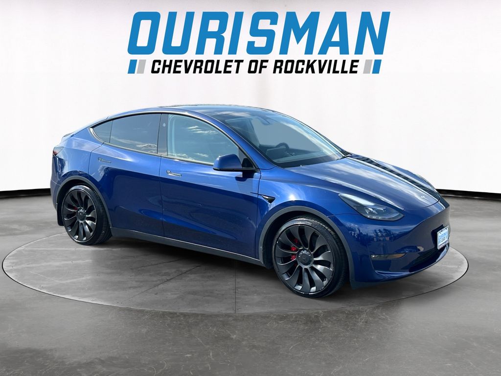 Blue 2023 Tesla Model Y Performance AWD SUV / Crossover All-Wheel Drive 1-Speed Automatic