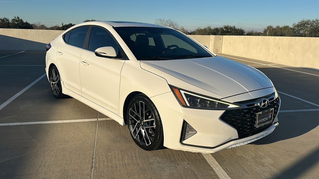 2019 Hyundai Elantra Sport White at DeMontrond Mazda