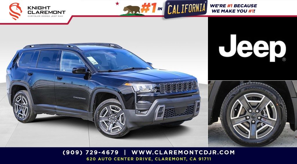 Diamond Black Crystal Pearlcoat 2026 Jeep Cherokee Laredo 4WD SUV / Crossover Four-Wheel Drive Continuously Variable Transmission