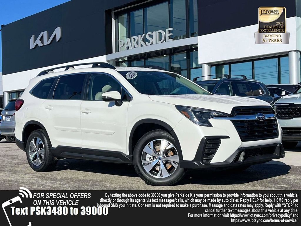 Crystal White Pearl 2023 Subaru Ascent Premium 7-Passenger AWD SUV / Crossover All-Wheel Drive Continuously Variable Transmission