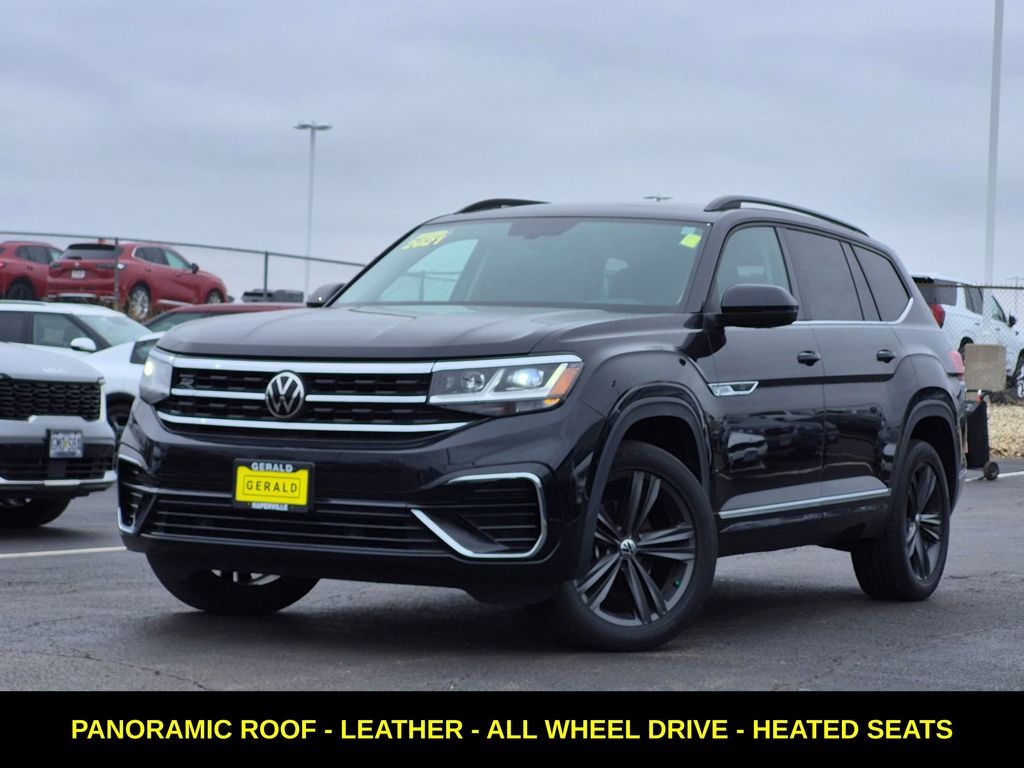 Black 2021 Volkswagen Atlas V6 SE R-Line 4Motion with Technology SUV / Crossover All-Wheel Drive 8-Speed Automatic