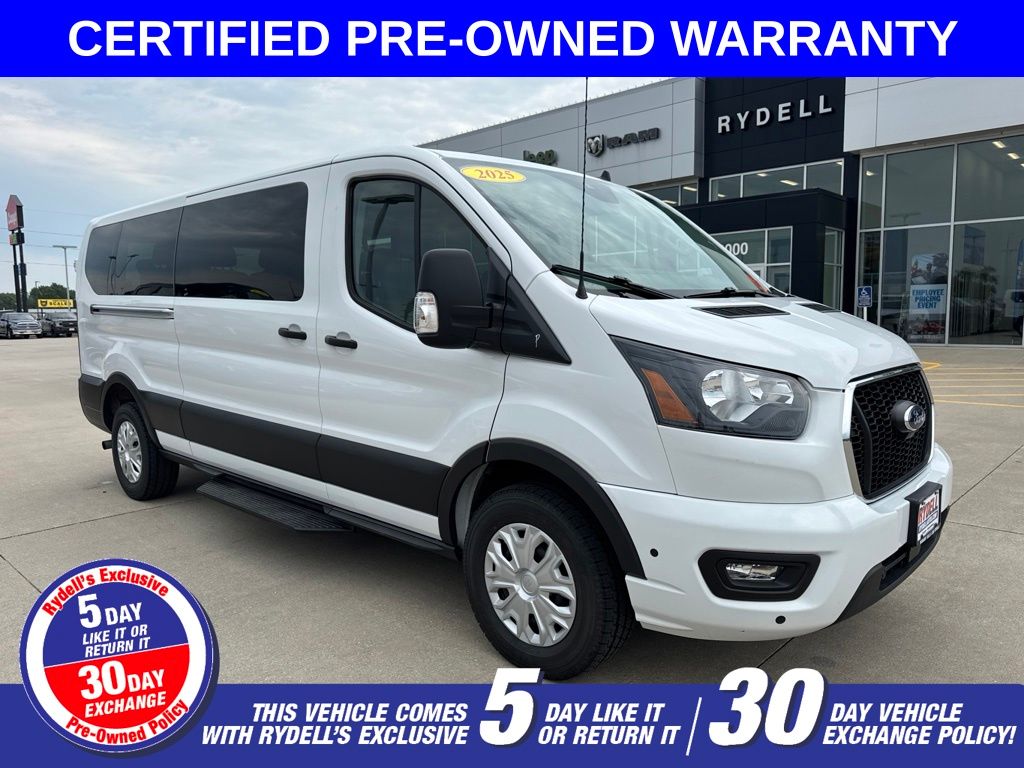 Oxford White 2025 Ford Transit Passenger Van Rear-Wheel Drive