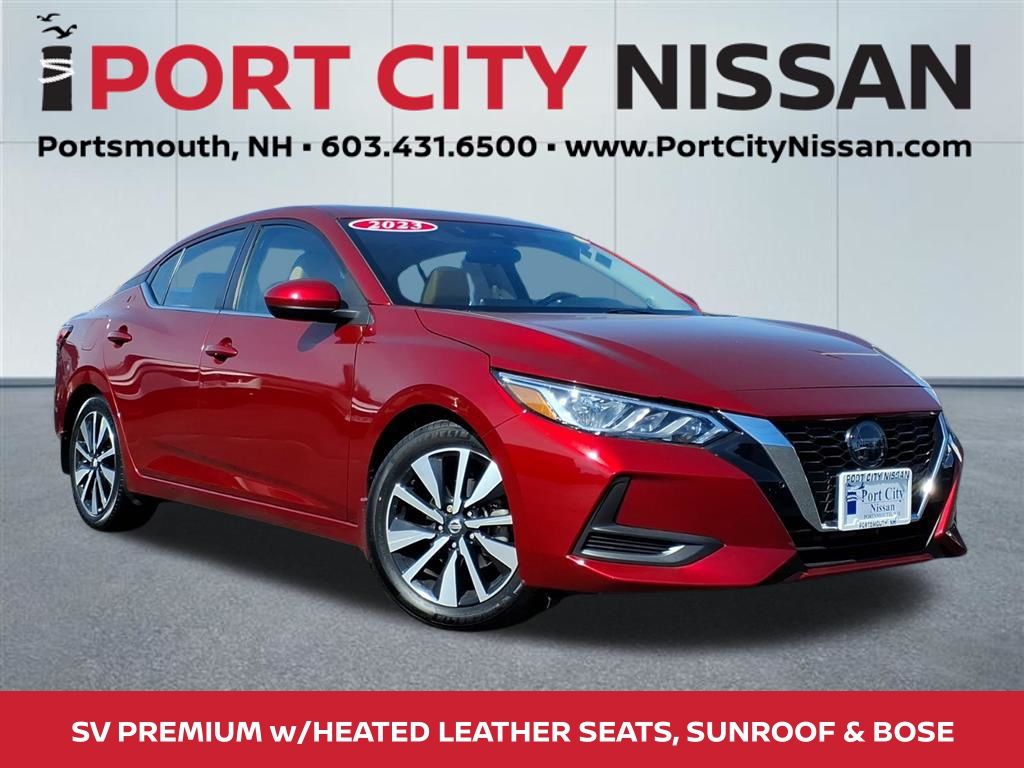 Red (Scarlet Ember Tintcoat) 2023 Nissan Sentra SV FWD Sedan Front-Wheel Drive Continuously Variable Transmission