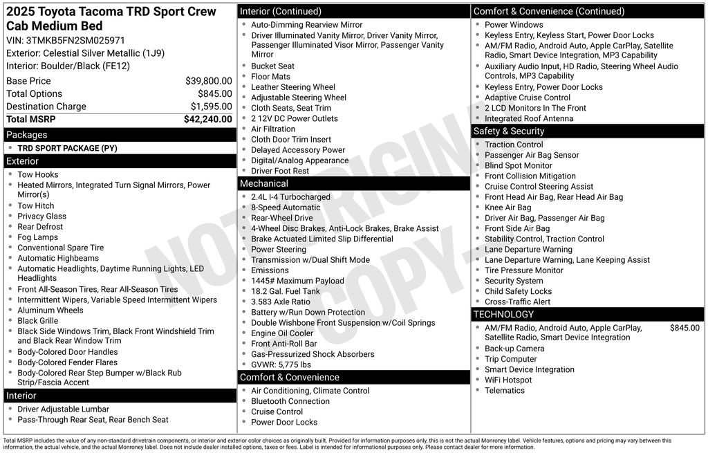 Certified Used 2025 Silver Toyota TRD Sport image 29