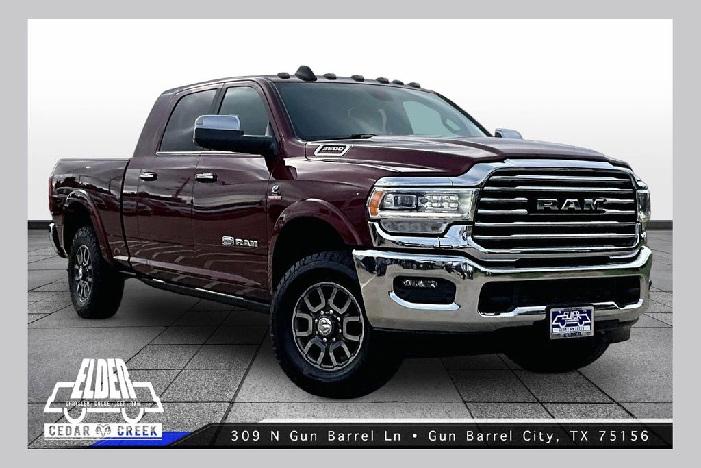 Red 2022 RAM 3500 Limited Longhorn Mega Cab 4WD Pickup Truck Four-Wheel Drive 6-Speed Automatic