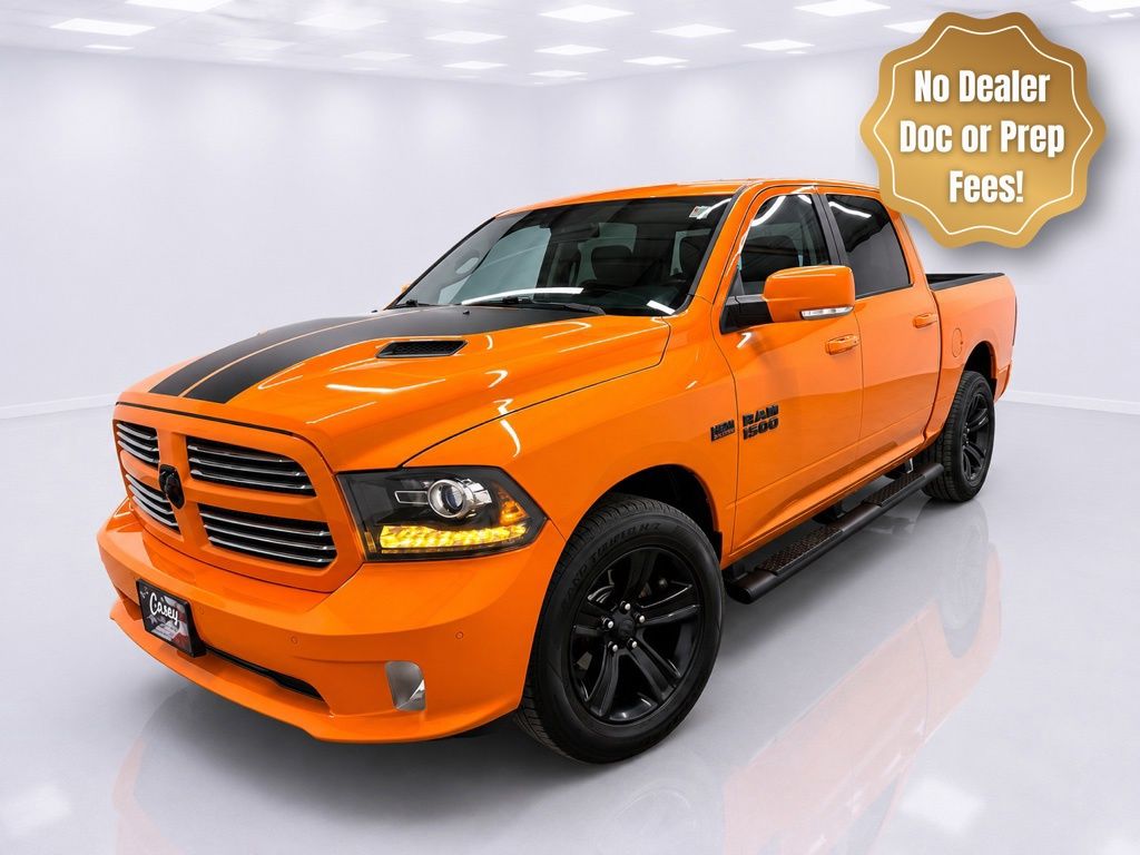Ignition Orange Clearcoat 2017 RAM 1500 Pickup Truck Four-Wheel Drive 8-Speed Automatic