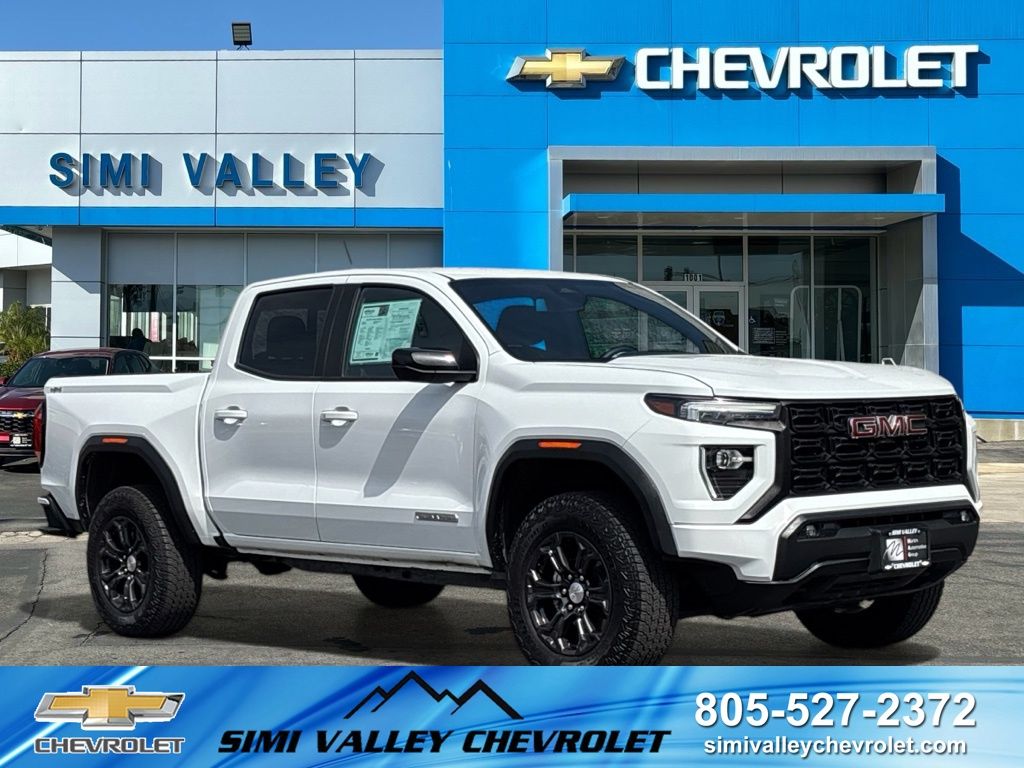 Summit White 2023 GMC Canyon Elevation Crew Cab 4WD Pickup Truck Four-Wheel Drive 8-Speed Automatic