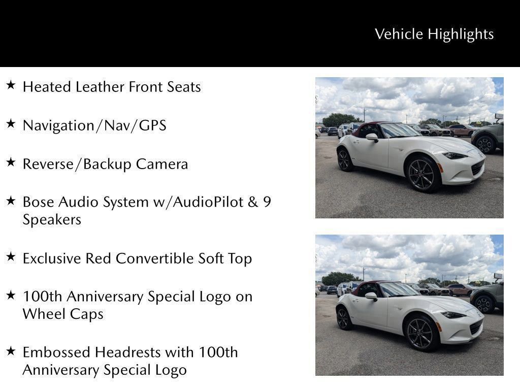 2020 Mazda MX-5 Miata 100th Anniversary