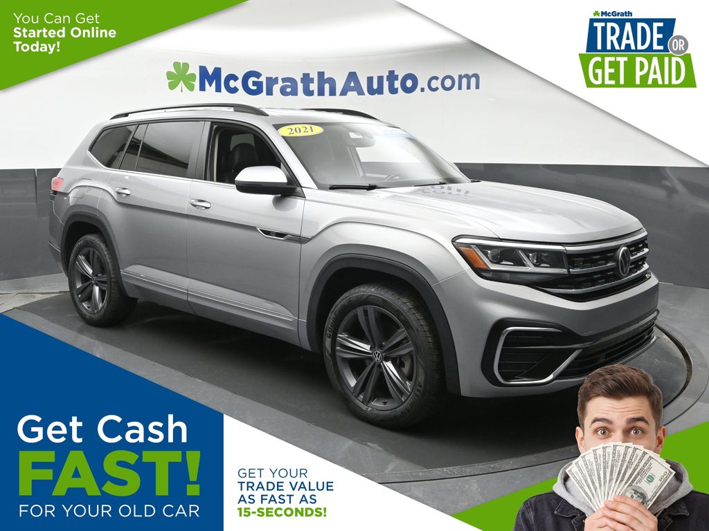 Silver Metallic 2021 Volkswagen Atlas SUV / Crossover All-Wheel Drive 8-Speed Automatic