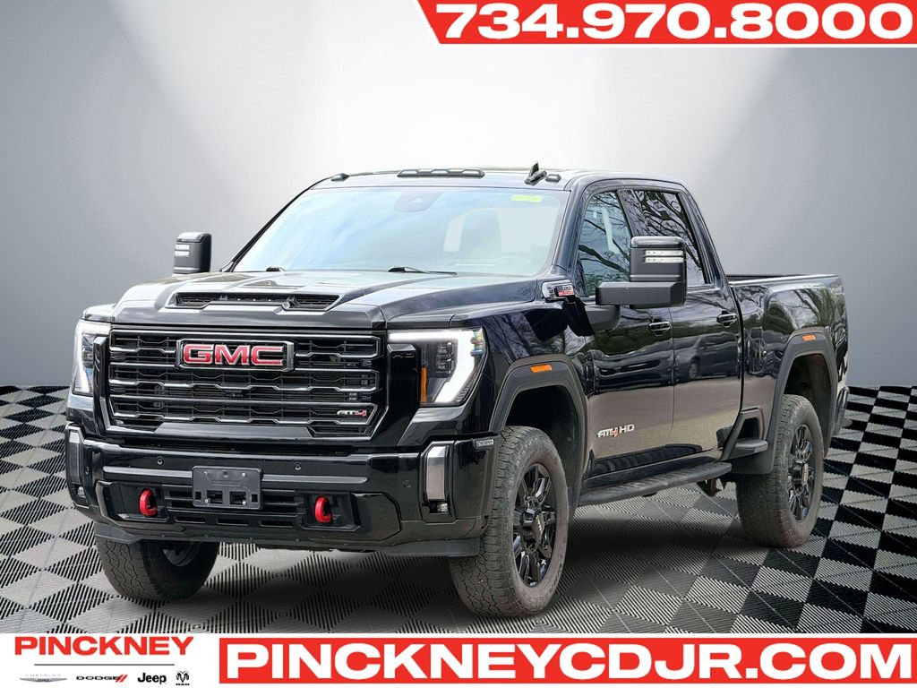 Onyx Black 2024 GMC Sierra 3500HD AT4 Crew Cab 4WD Pickup Truck Four-Wheel Drive Automatic