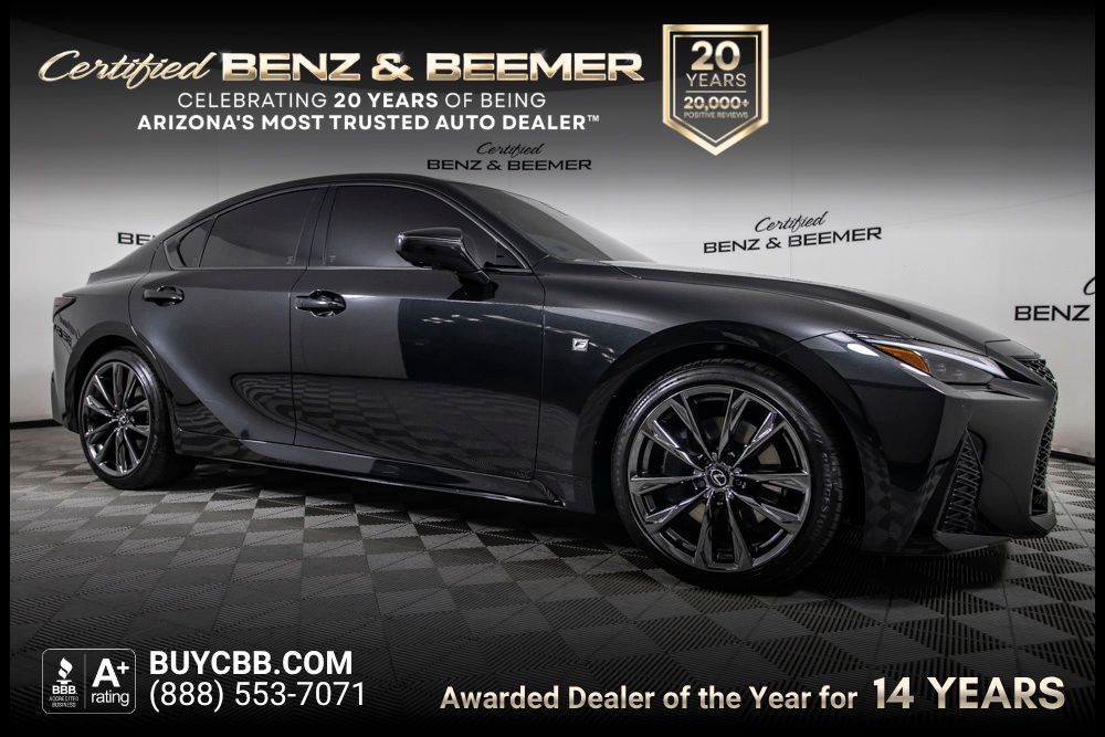 Black (Caviar) 2025 Lexus IS 350 F Sport RWD Sedan Rear-Wheel Drive 8-Speed Automatic