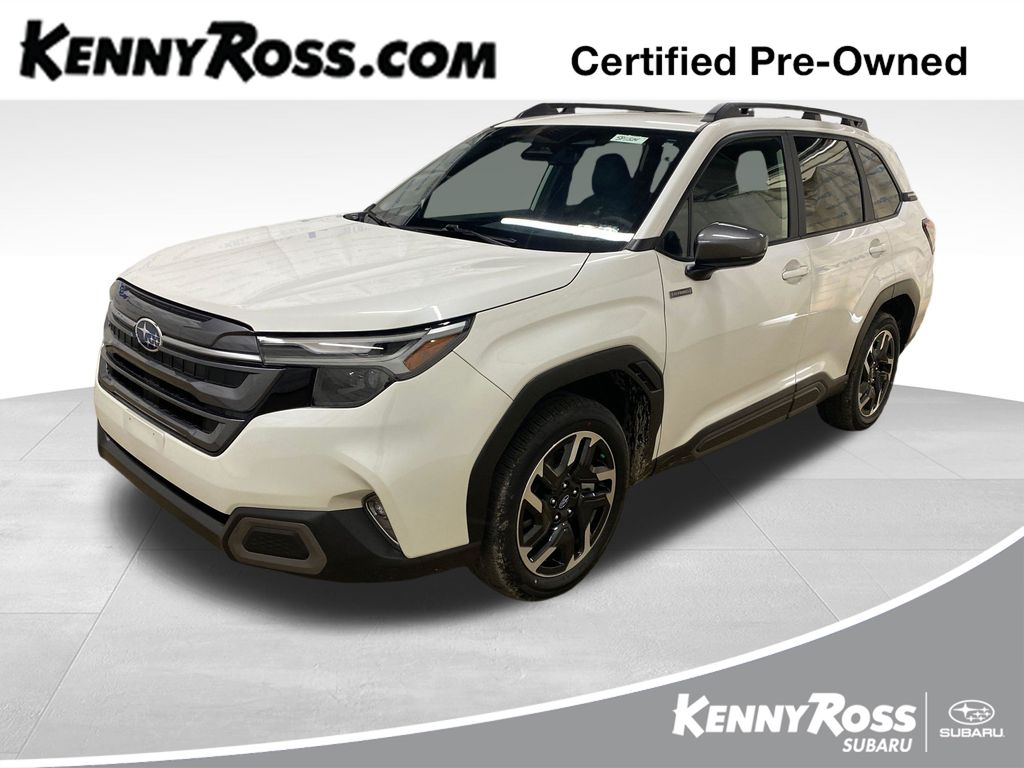 Crystal White Pearl 2025 Subaru Forester Hybrid Limited AWD SUV / Crossover All-Wheel Drive Continuously Variable Transmission
