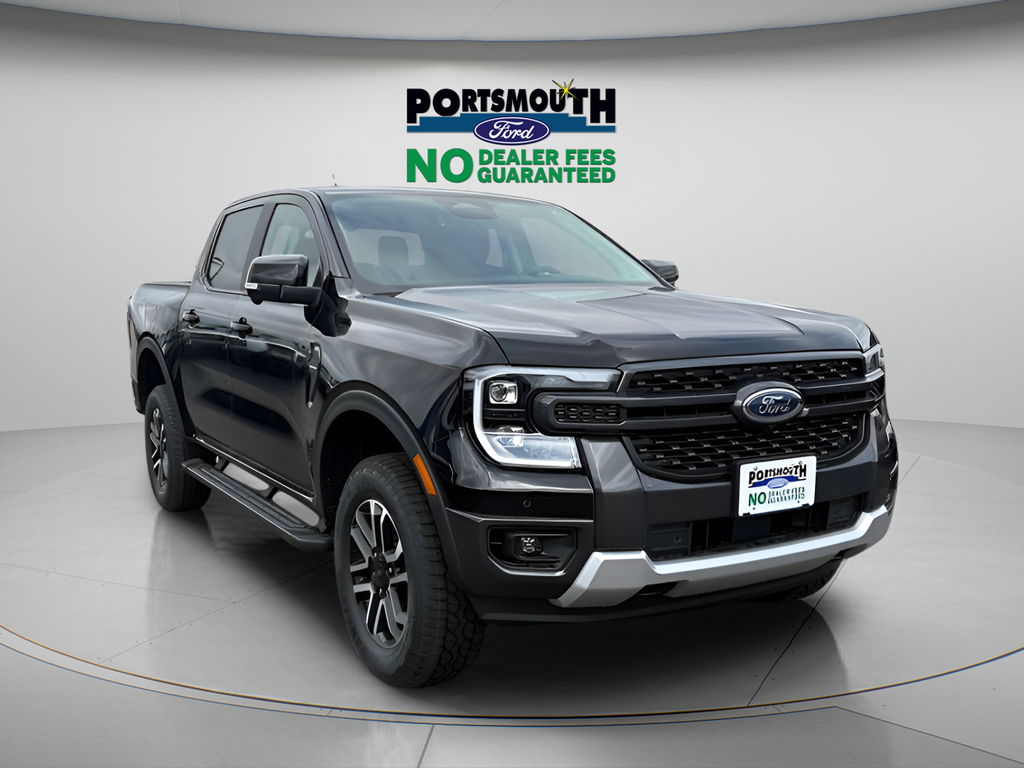 Shadow Black 2025 Ford Ranger Lariat SuperCrew 4WD Pickup Truck Four-Wheel Drive Automatic