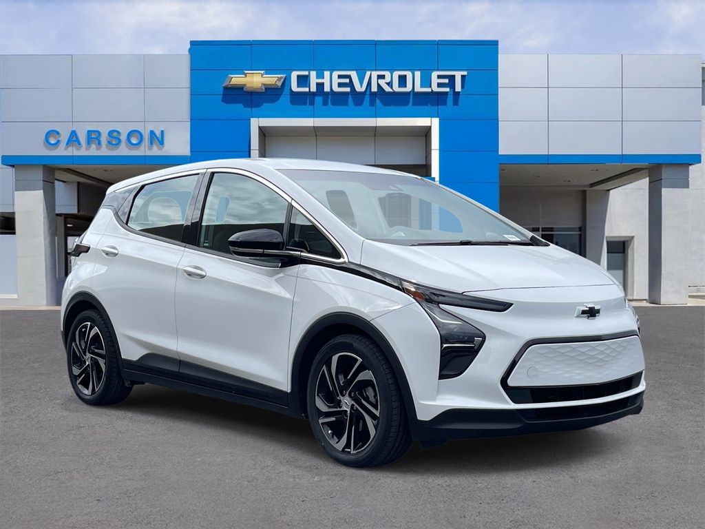 Summit White 2023 Chevrolet Bolt EV Hatchback Front-Wheel Drive 1-Speed Automatic
