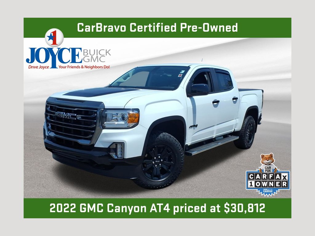 Summit White 2022 GMC Canyon Pickup Truck Four-Wheel Drive 8-Speed Automatic
