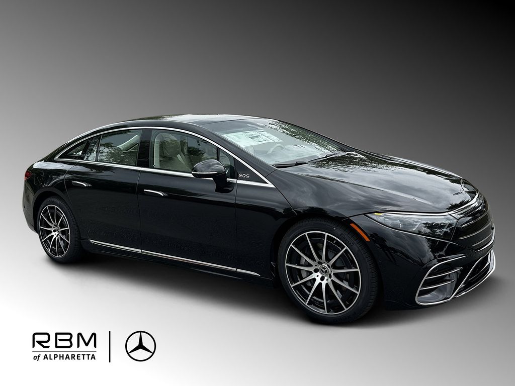 Obsidian Black Metallic 2026 Mercedes-Benz EQS 450 4MATIC Sedan All-Wheel Drive 1-Speed Automatic