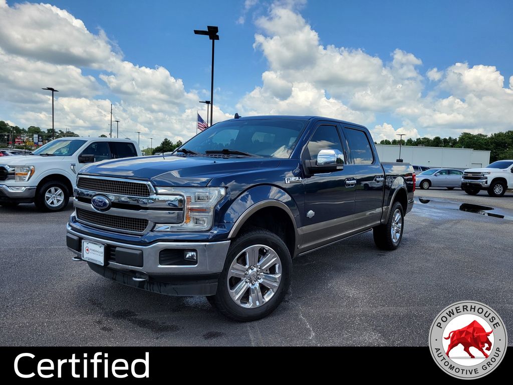 Blue 2019 Ford F-150 Pickup Truck Four-Wheel Drive Automatic