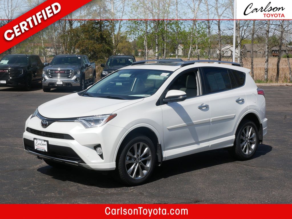 White (Blizzard Pearl) 2017 Toyota RAV4 Platinum AWD SUV / Crossover All-Wheel Drive 6-Speed Automatic