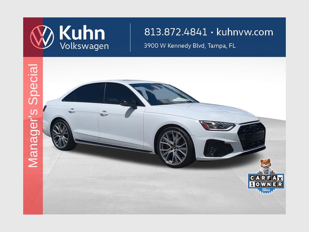 Glacier White Metallic 2023 Audi S4 Sedan All-Wheel Drive 8-Speed Automatic