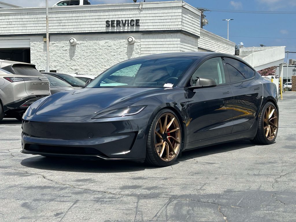 Solid Black 2024 Tesla Model 3 Sedan All-Wheel Drive 1-Speed Automatic