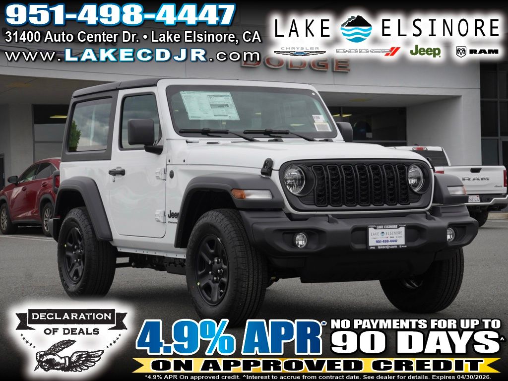 Bright White Clearcoat 2026 Jeep Wrangler Sport 2-Door 4WD SUV / Crossover Four-Wheel Drive 8-Speed Automatic