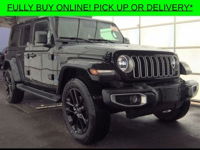 Black Clearcoat 2025 Jeep Wrangler 4xe Sahara 4WD SUV / Crossover Four-Wheel Drive 8-Speed Automatic