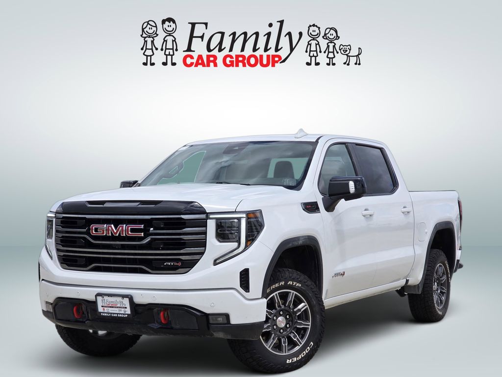 Summit White 2025 GMC Sierra 1500 AT4 Crew Cab 4WD Pickup Truck Four-Wheel Drive Automatic