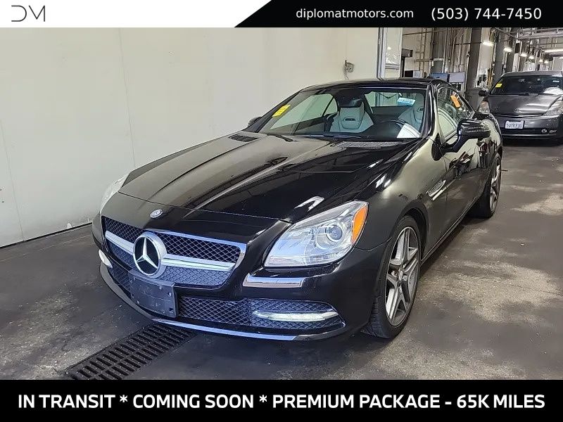 Black 2014 Mercedes-Benz SLK Convertible Rear-Wheel Drive 6-Speed Manual