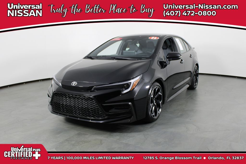 Midnight Black Metallic 2025 Toyota Corolla FX FWD Sedan Front-Wheel Drive Continuously Variable Transmission