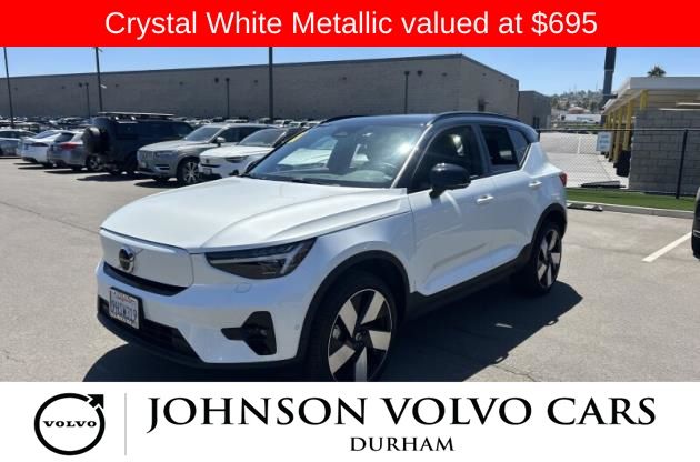 Crystal White Metallic 2023 Volvo XC40 Recharge SUV / Crossover All-Wheel Drive 1-Speed Automatic