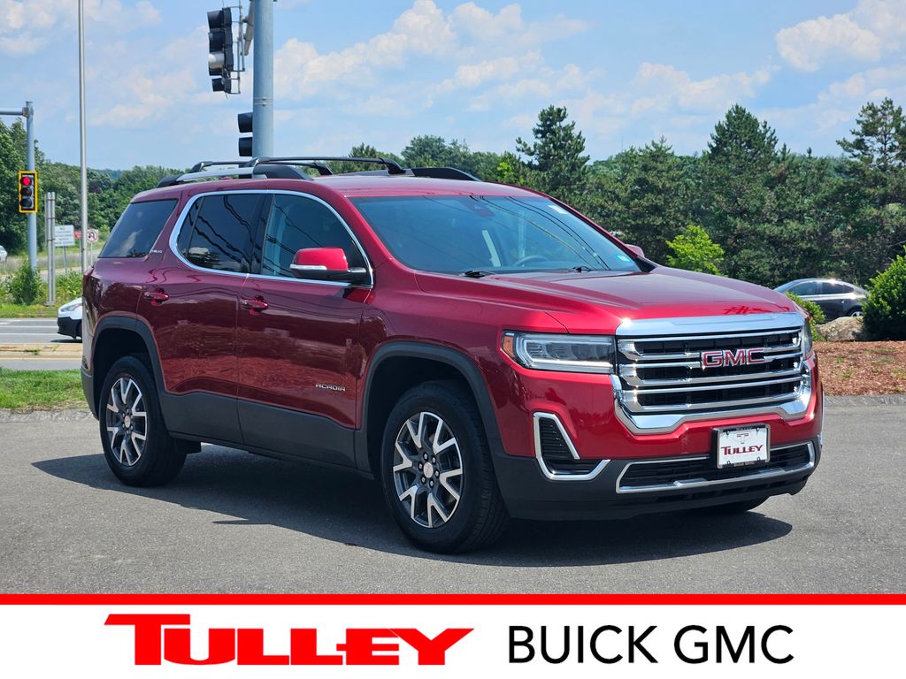 Volcanic Red Tintcoat 2023 GMC Acadia SUV / Crossover Four-Wheel Drive 9-Speed Automatic