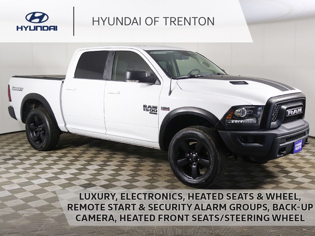 Bright White Clearcoat 2019 RAM 1500 Classic Warlock Crew Cab 4WD Pickup Truck Four-Wheel Drive 8-Speed Automatic